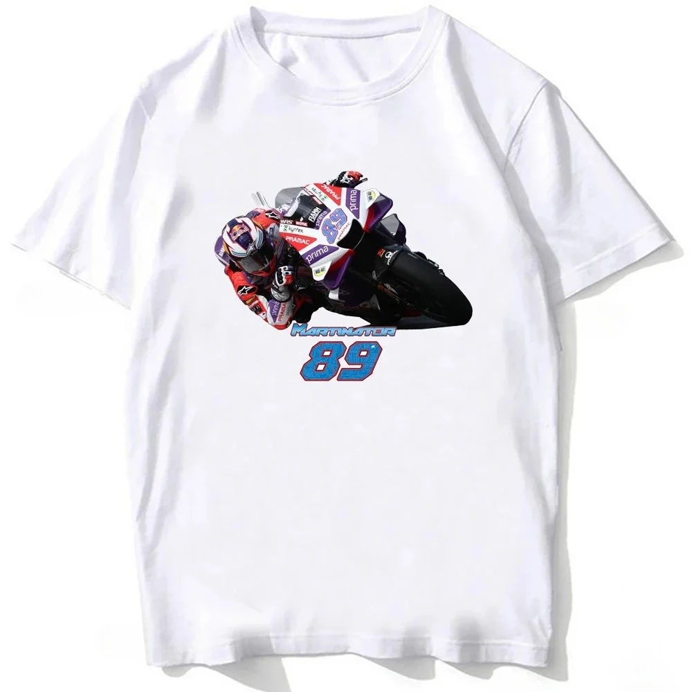 

Jorge Martin 89 GP Race 2025 Rider T-Shirt New Summer Men Short Sleeve GS Sport Boy Casual Tees Motorcycle Riding White Tops