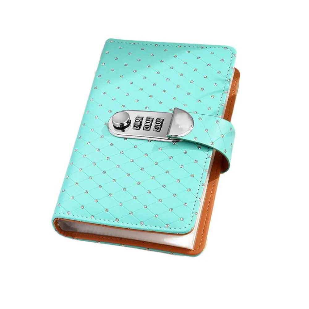 

50Sheets Saving Money Binder PU Leather Little Crystal Cover Planner Organizer Savings Handbook Cash Envelopes Account Book