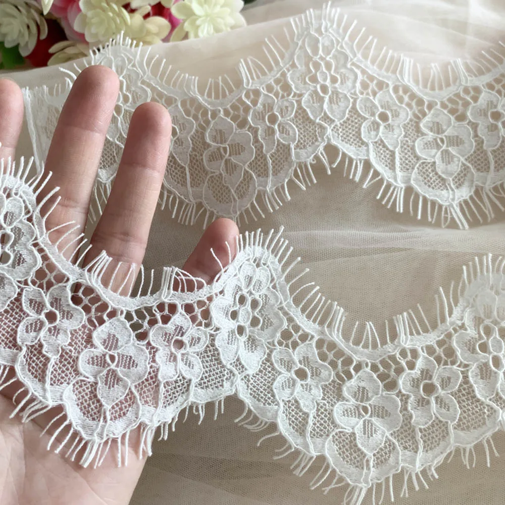 Pequeno Delicate Corded Eyelash Lace Trim, Border Trimming, Vestir Roupas, DIY, Acessório de costura, 3m