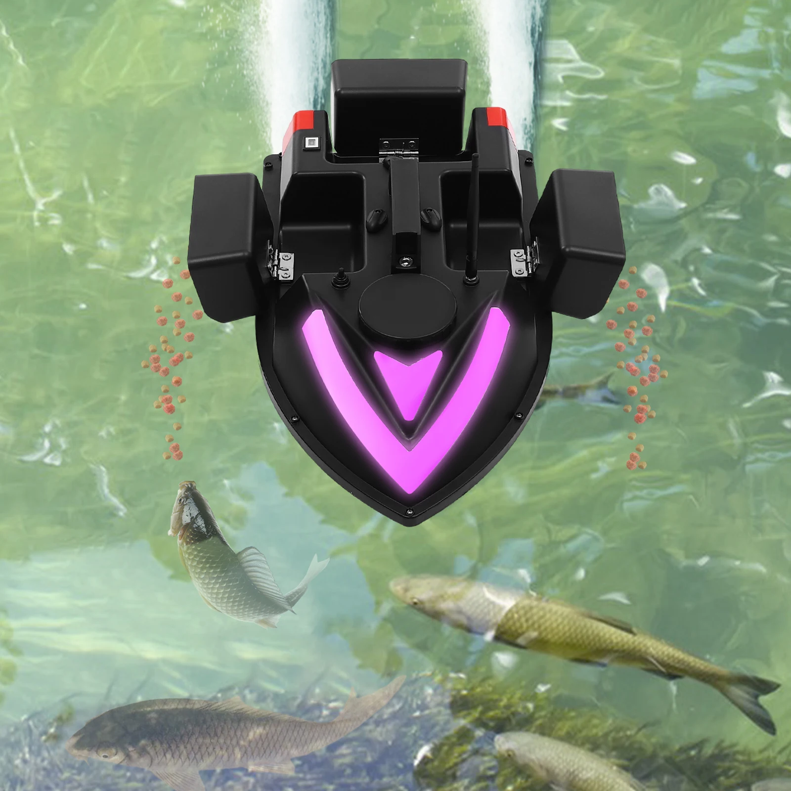 5200mAh GPS Angelköderboot, Ferngesteuertes Angelboot mit Auto-Rückkehr, RC Köderboot für Karpfenangeln