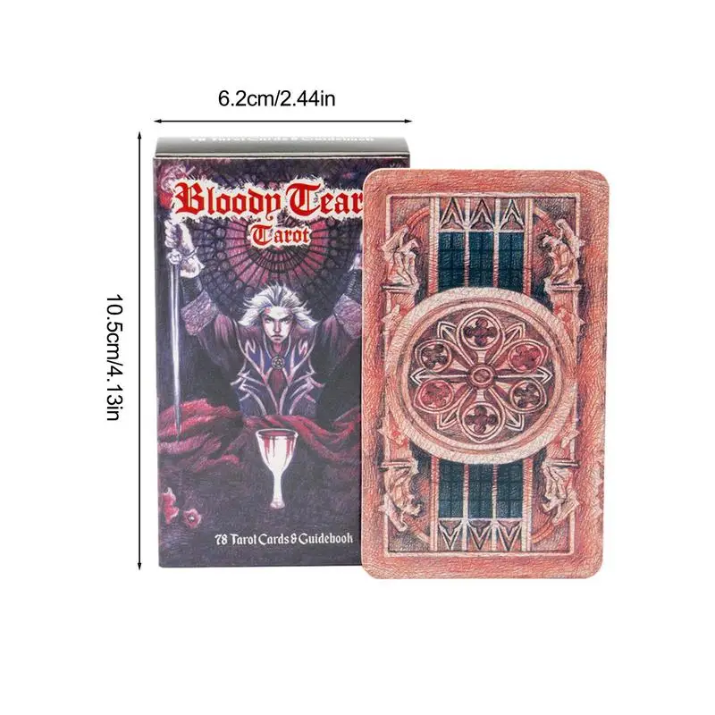 78pcs Bloody Tears Tarot Fortune Telling Card Game Tarot Deck Board Game Oracle Card Table Game Divination Tools English Cards