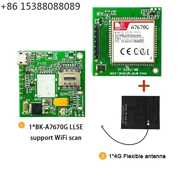 LTE Cat1 A7670G Development Board 4G GSM Module Global Bands IoT Kit（1pcs）