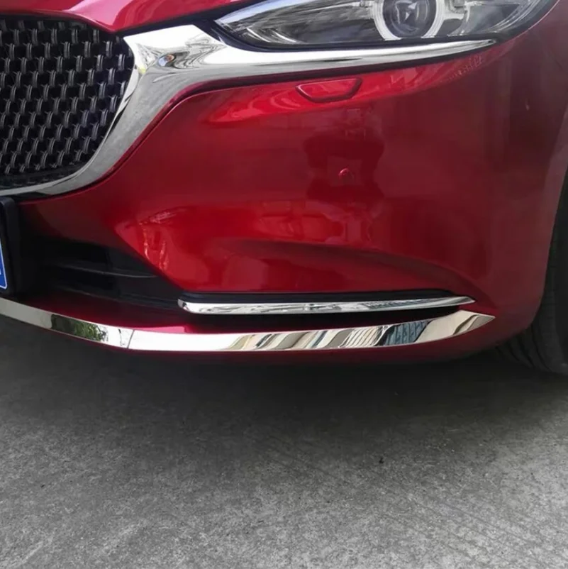 For Mazda 6 Atenza 2020-2023 Exterior Accessories Front Lower Bumper Grille Grill Mesh Stripes Front Bottom Bumper Plate