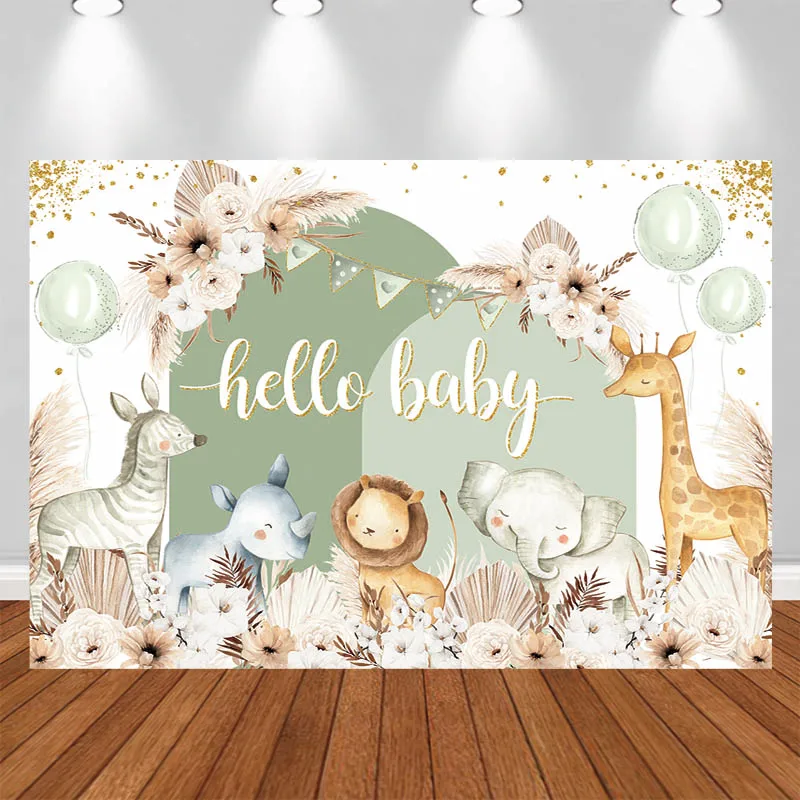 

LS Photography Background Flower Animal Frame Balloon Lion Elephant Text Decor Pregnant Adult Portrait Photo Backdrop Studio