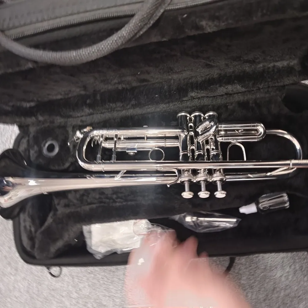Nuevo Material profesional de cobre dorado para trompeta con revestimiento de plata # 2025 nuevo