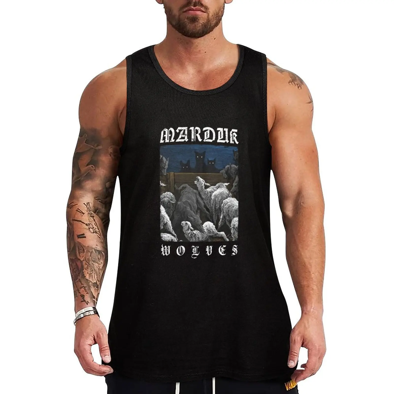 MARDUK Wolves Tank Top man vest fitness sports suits