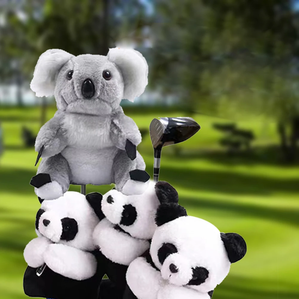 Wood Golf Club Head Cover Cute Animal Koala Bear Panda Protector Outdoor Sports Golf Accessories