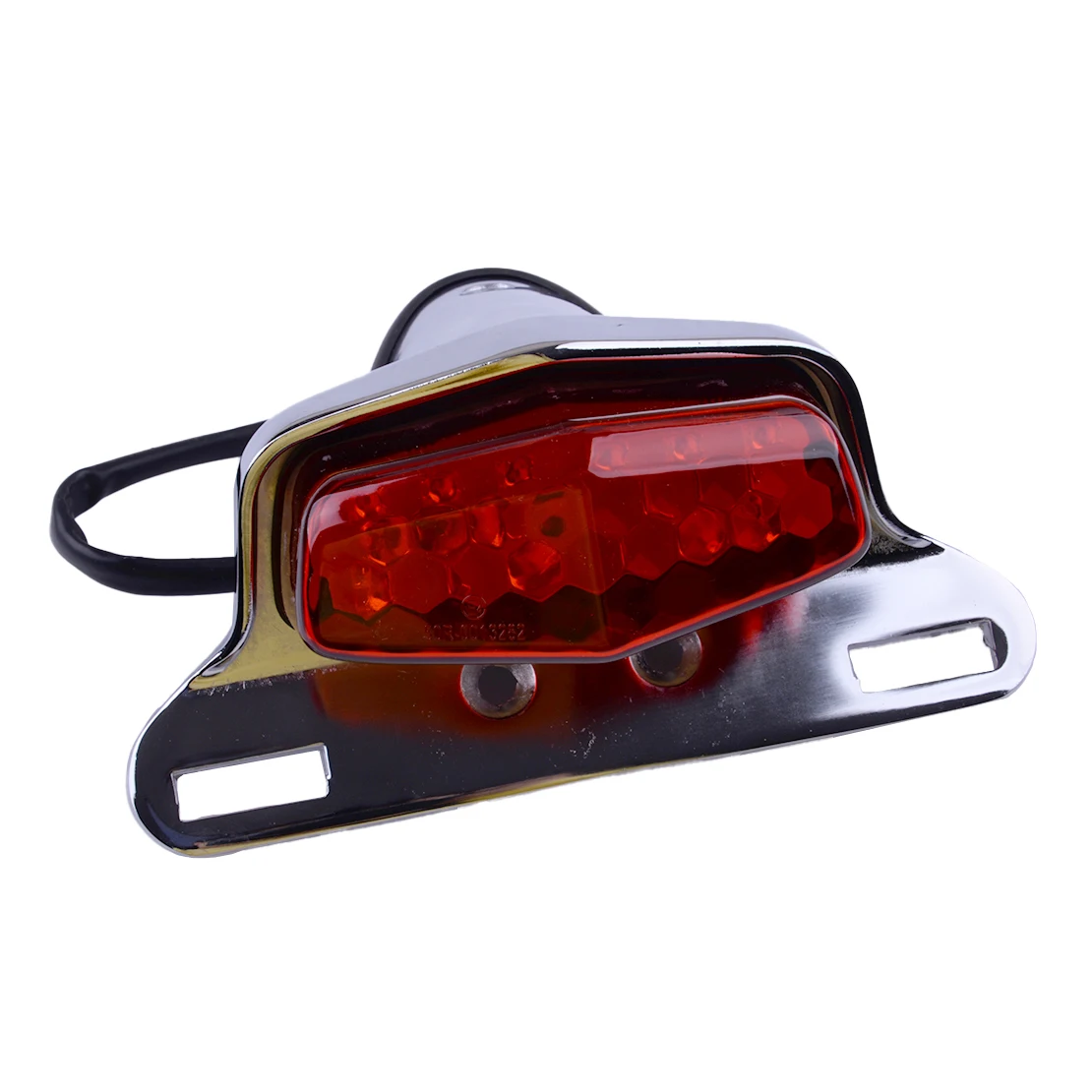

Universal Motorcycle Rear Brake Tail Light Red Chrome LED Stop Running Lamp Mount Bracket Motorbike fit for Honda Suzuki Yamaha