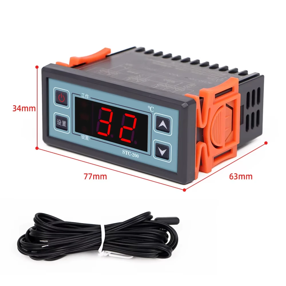 6pcs STC-200 Digital Temperature Controller Incubator Thermostat Heating Cooling Thermoregulator 220V