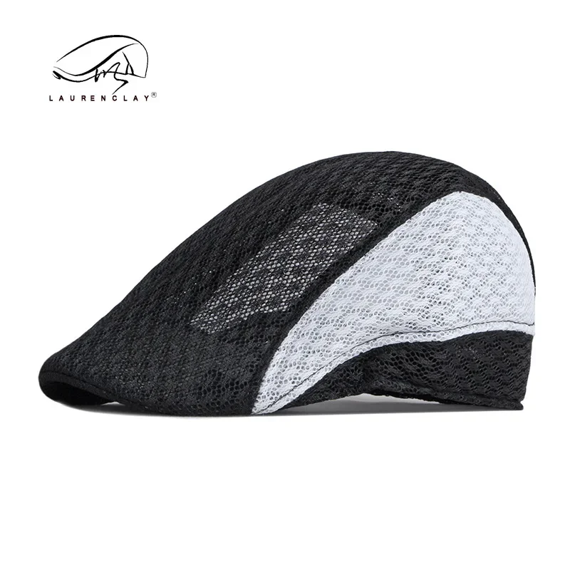 Big Head 58-61cm Summer Men Newsboy Breathable Cap Mesh Cabbie Golf Driving Sun Flat Beret Hats Caps Visors