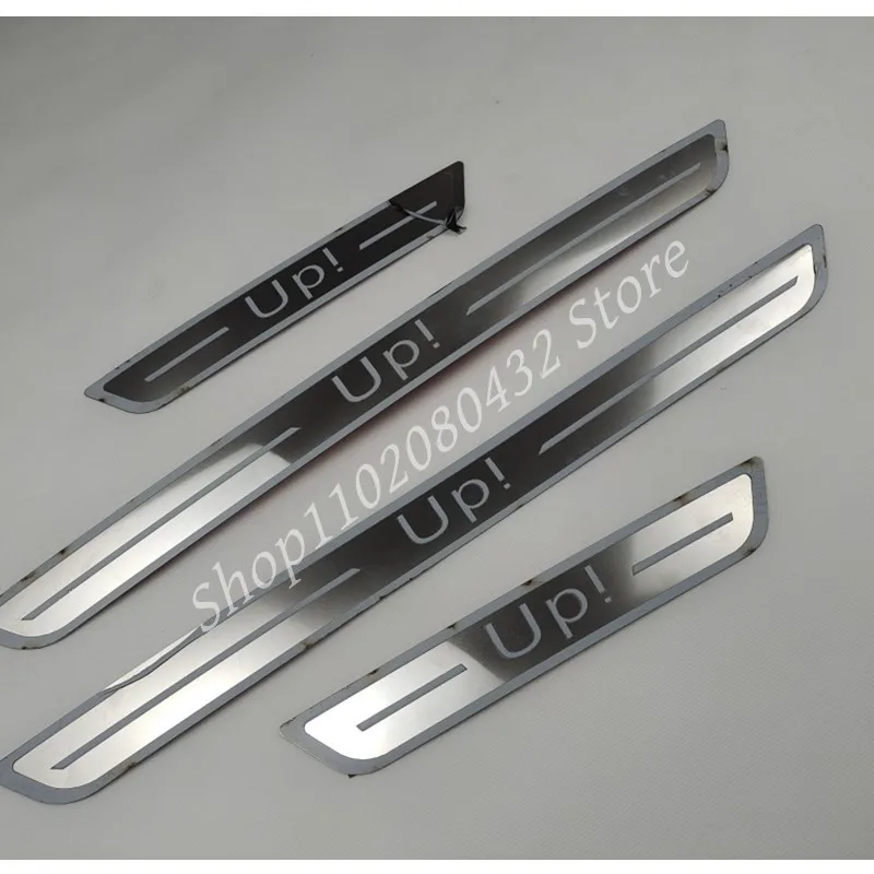 Stainless Steel Door Sill Scuff Plates for VW Volkswagen UP UP! 2012 2013 2014 2015 2016 2017 2018 2019 2020 2021