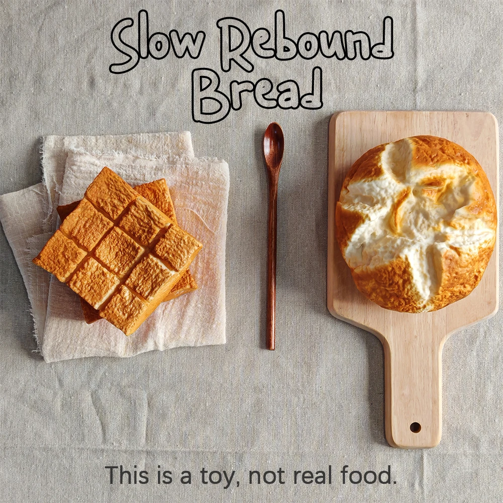 Bread Stress Balls Autism Sensory Toys Stress Anxiety Relief Fidget Toys Dough Water Ball Simulation Toast Gifts for Adults Kids