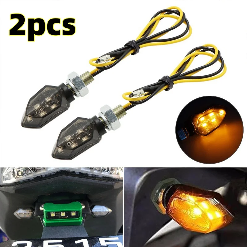 

Motorcycle Electric Vehicle High-Brightness Mini 5LED Turn Signal Indicator Direction Warning Light Amber Flashing Strobe Light