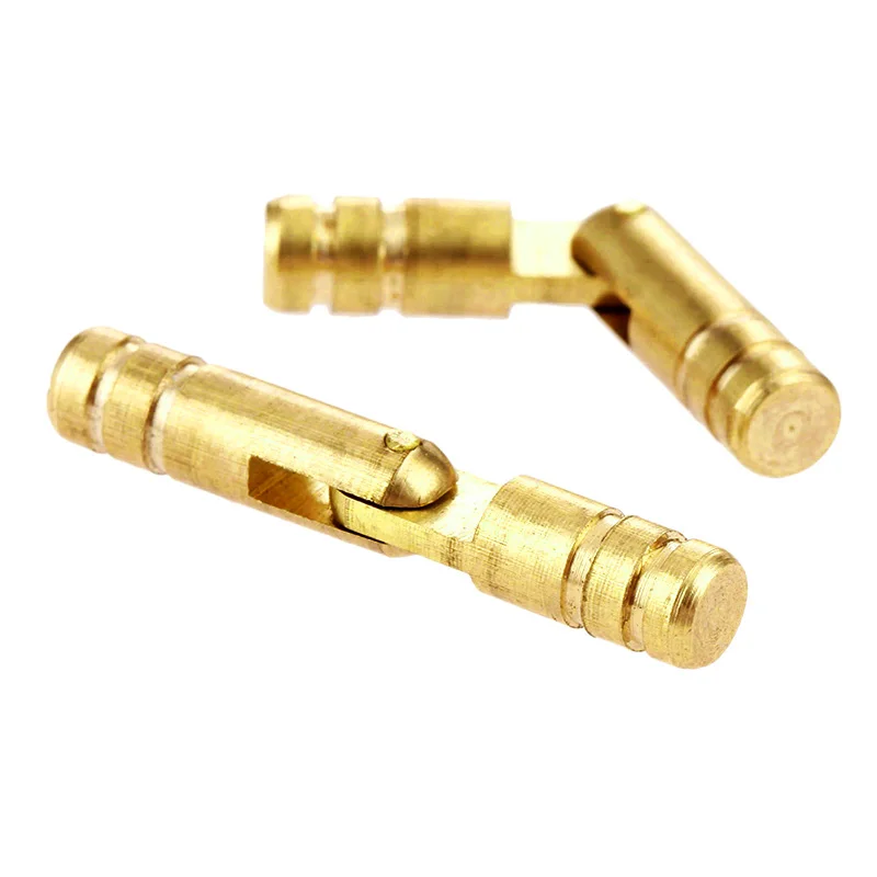 10Pcs Barrel Hinges Cylindrical Hidden Jewelry Box Connector Concealed Invisible Brass Door Hinges for Furniture Hardware