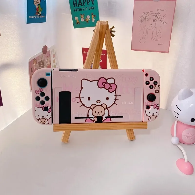 Sanrio Hello Kitty Soft TPU Protective Cover Suitable for Nintendo Switch NS Controller Protective Back Cover