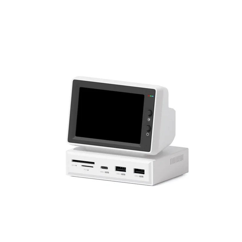 

Small Computer Secondary Screen Desktop Expansion Dock Case Small Screen Host Temperature Display