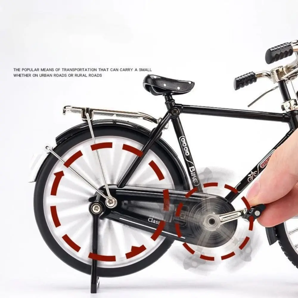 1:10 Bilancia di Montaggio Modello di Bicicletta Giocattoli FAI DA TE Retro Simulazione Modello di Bici Kit In Lega Auto Assemblato Mini 28 Grande Bar di Bicicletta