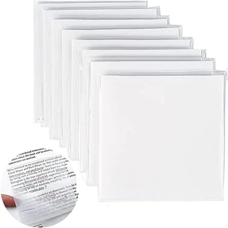 400 Sheets Transparent Sticky Notes Pad , See through Self-adhesive Sticky Notes Pads for Book Annotation, Office, School