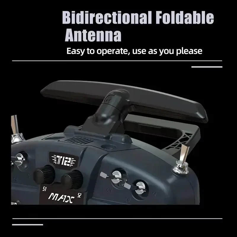 Jumper T12 MAX 2,4 GHz RC Transmisor - ELRS incorporado 500 mW, VS-M Hall Gimbals, 16 canales EdgeTX para drones FPV Racing Freestyle