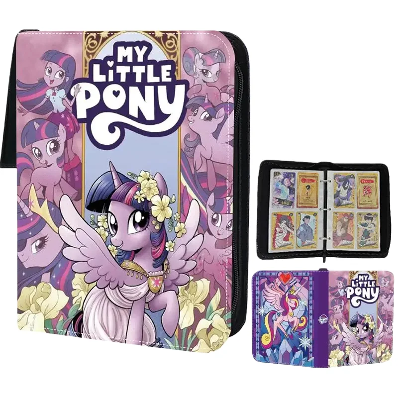 

Коллекция игровых карточек My Little Pony, держатель для визитных карточек на молнии с вкладышами, детские модные игрушки, анимационные периферийные устройства, подарки