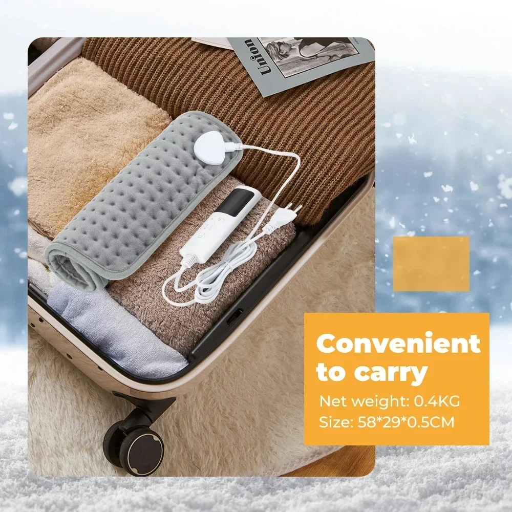 Грелка для дома, электрическая грелка для кровати, дивана, теплое зимнее одеяло, портативное электрическое одеяло, одеяло с подогревом для офисных путешествий 58*29 см