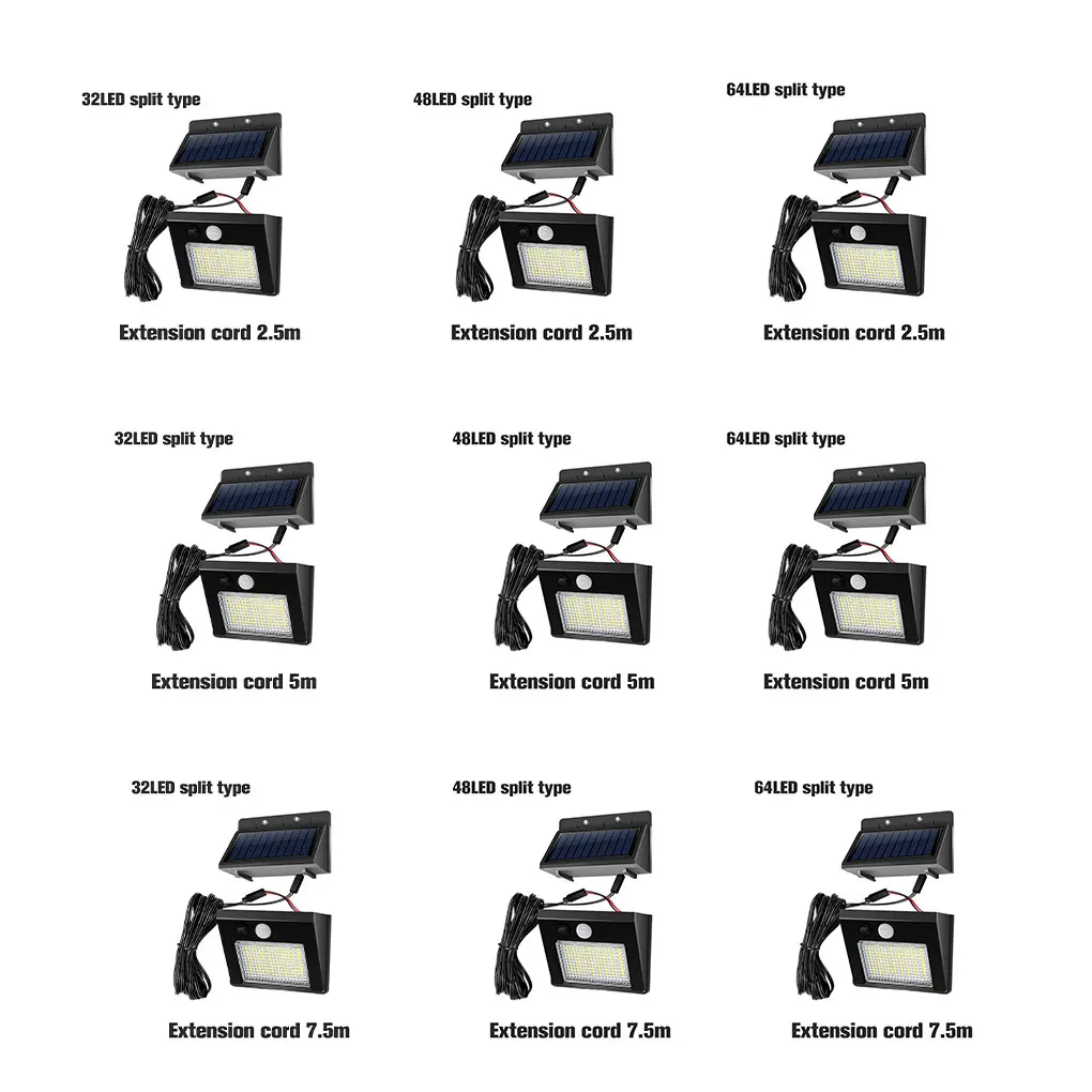 Solar Powered Light 30 LED Lights Garden Lamp PIR Motions Sensor Lightweight Lamps Courtyard Lighting Lantern Yard Decor