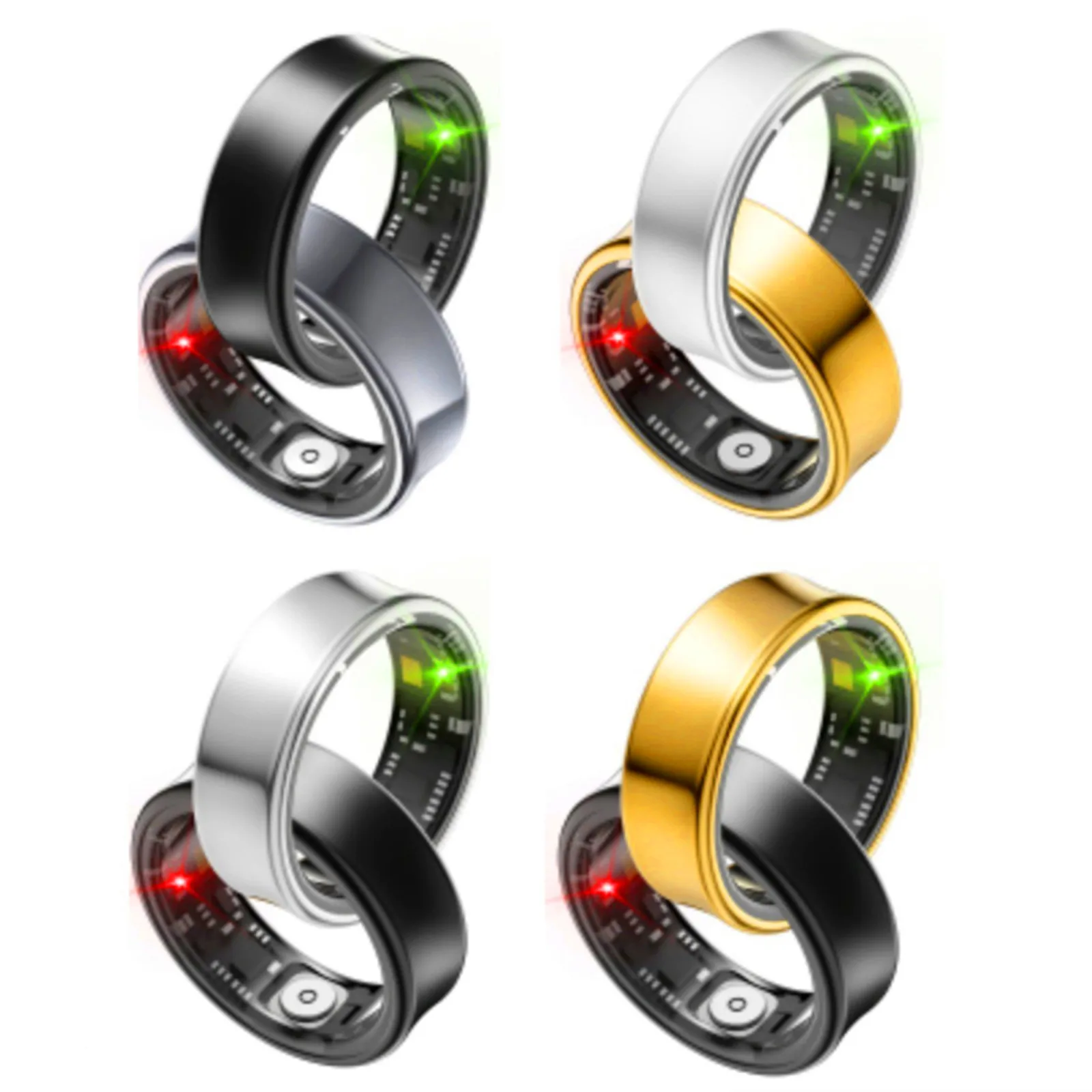 スマートスポーツリング,防水金属リング,健康モニタリング,Bluetoothブレスレット,睡眠カロリー,フィットネス,スマートジュエリー