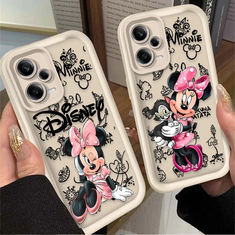 Disney Minnie Mouse Girl Soft Silicone Case for Xiaomi Redmi Note 12S 11S 10S 10 9 9S 8 12C 13C A3 13 12 11 Pro Plus 4G 5G Cover