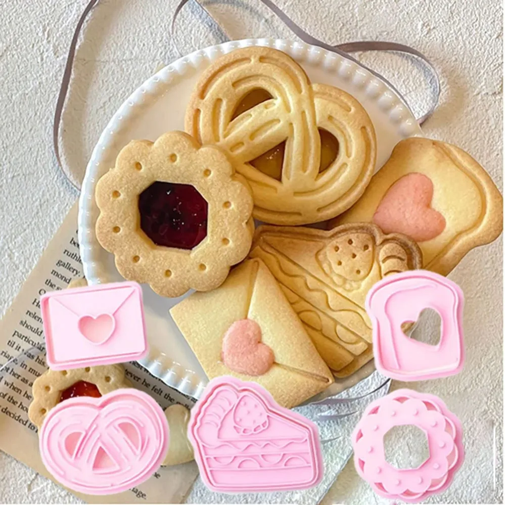 Molde para Galletas con Forma de Sándwich y Mermelada, Cortadores de Galletas para el Día de San Valentín, Molde para Galletas, Utensilios de Cocina para Hornear y Repostería, Herramientas DIY