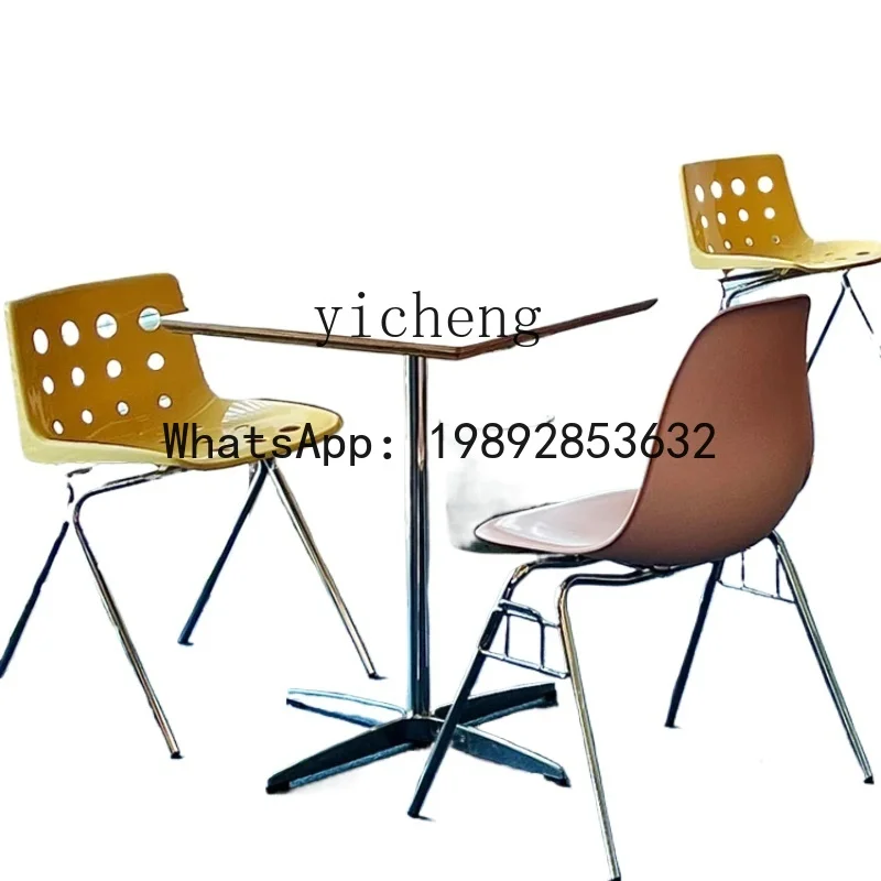 Coffee Shop Table and Chair Combination Dessert Milk Tea Cake Shop Simple Dining Chair Commercial Use