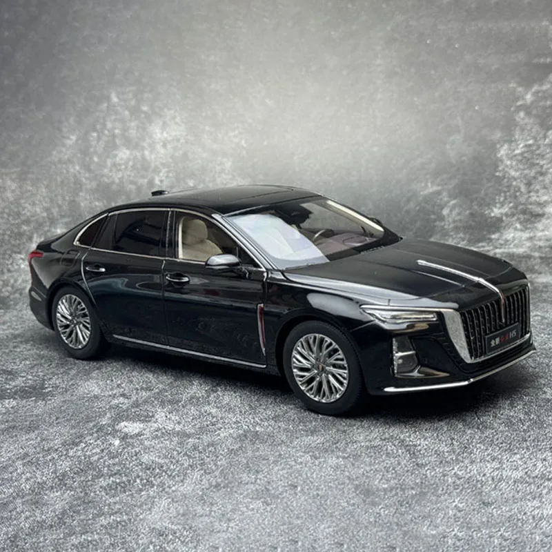 Diecast Alloy 1/18 Scale 2023 Hong Qi H5 Luxury Sedan Cars Model Adult Toys Classics Gifts Collection Ornaments Static Display