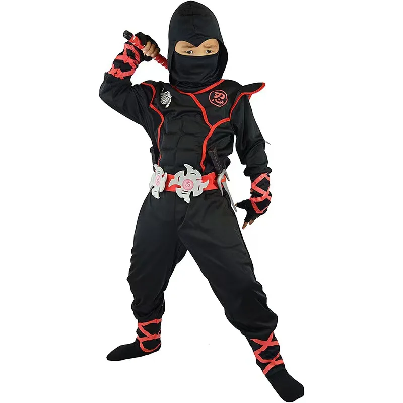 Ninja Halloween Kostüm für Jungen mit Enthalten Zubehör für Kind Kleid up Beste Geschenke