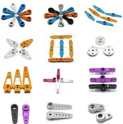 10PCS JR Propo Ko Propo Sanwa Machined Alloy Aluminum Metal Servo Arm 23T Teeth Half Steering Servo Arm For RC Parts & Accs