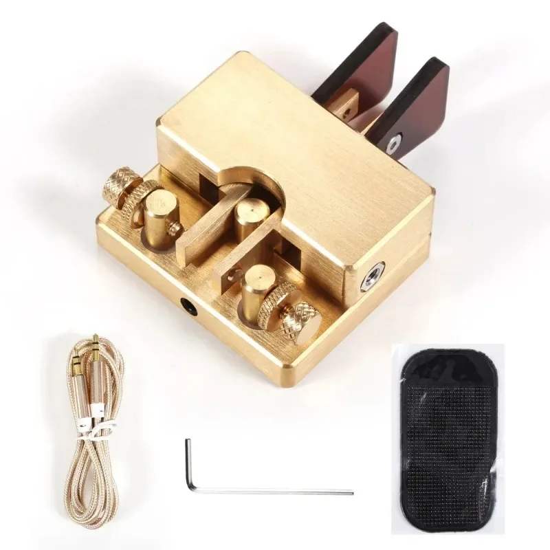 JCY 56 مفتاح التلغراف النحاسي مفتاح تلقائي ثنائي المجداف المغناطيسي CW مفتاح مورس مفتاح راديو لحم الخنزير #1