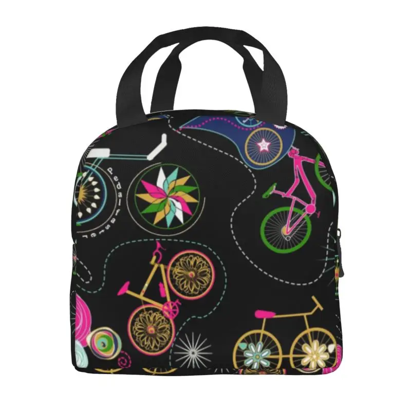 Mountain Bike Bicycle Insulated Lunch Bag for Women Resuable MTB Biker Thermal Cooler Bento Box Office Picnic Travel