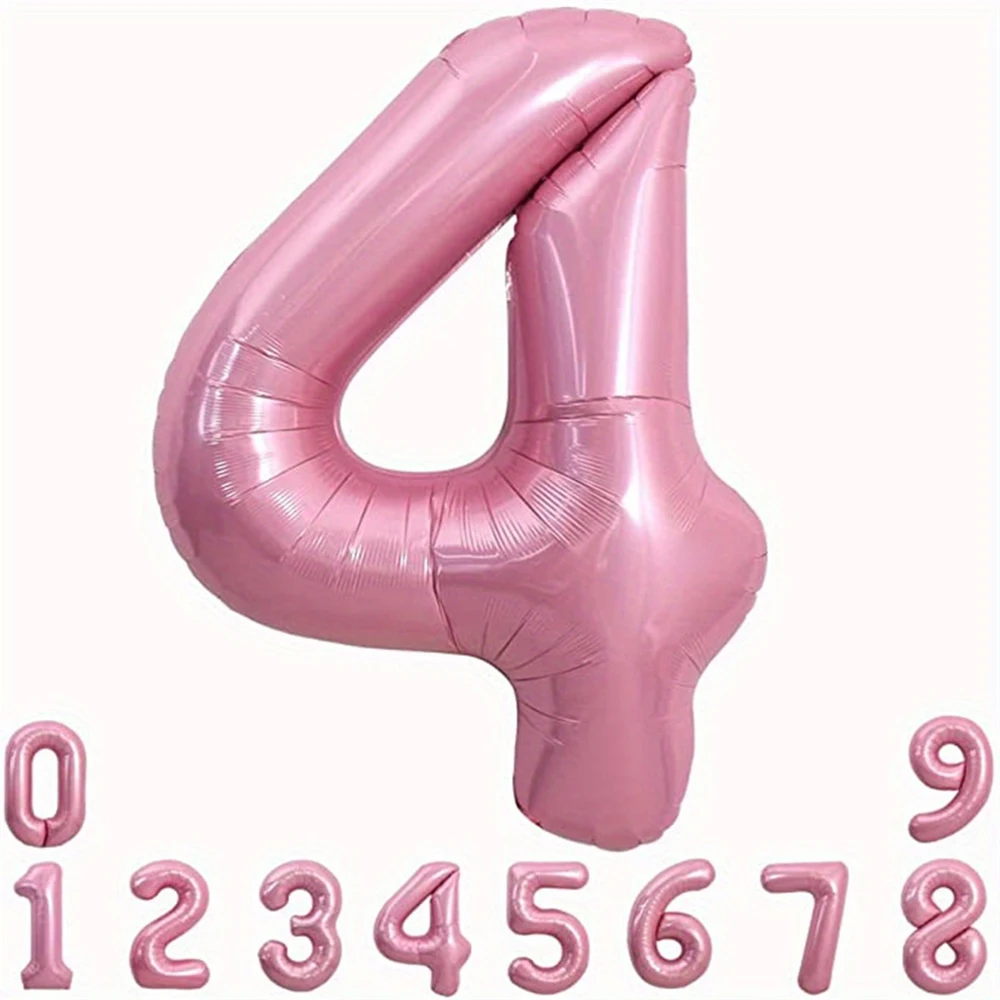 40 Zoll rosa Folie Geburtstagsballons Helium Nummer Ballon Figuren Hochzeit Dekor Geburtstag Party Dekorationen Baby Dusche Globos