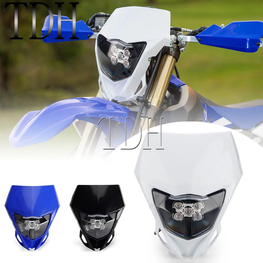 LED Front Headlamp Headlight Dirt Bike For Yamaha WR 250 400 450 YZ TTR WR XT FX MX Enduro Motocross Off-Road Head Light Fairing