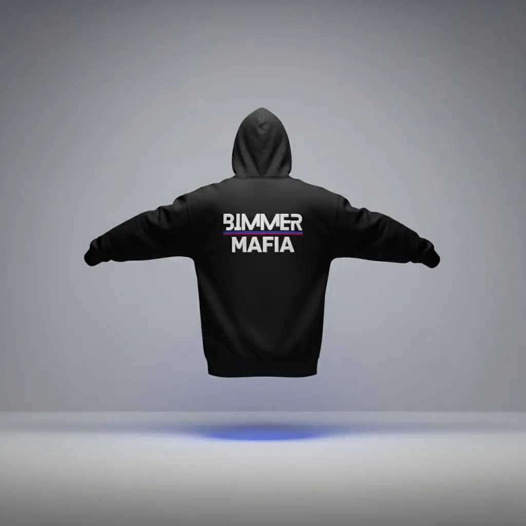 BMW هوديي BIMMER MAFIA أسود Bmw البلوز Bmw قميص تصميم BMW هوديي BMW سترة الطاقة والنمط اليومي للجنسين هوديس