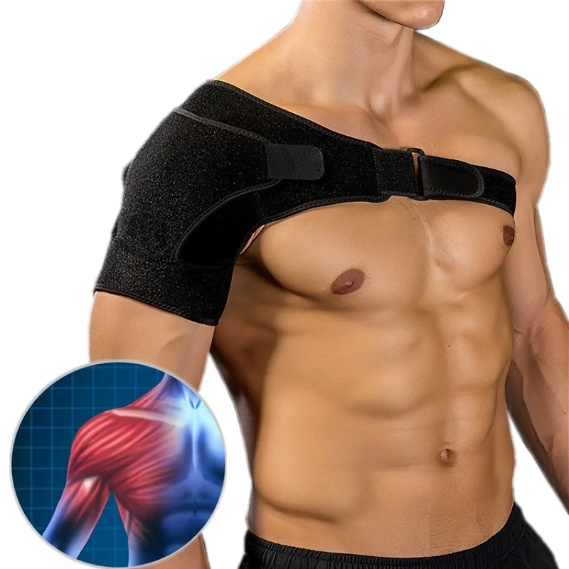 Regulowany, oddychający stabilizator ramienia, opaska na ramię, wsparcie pleców, pas sportowy, ochraniacz dla kobiet i mężczyzn. — zdjęcie 3