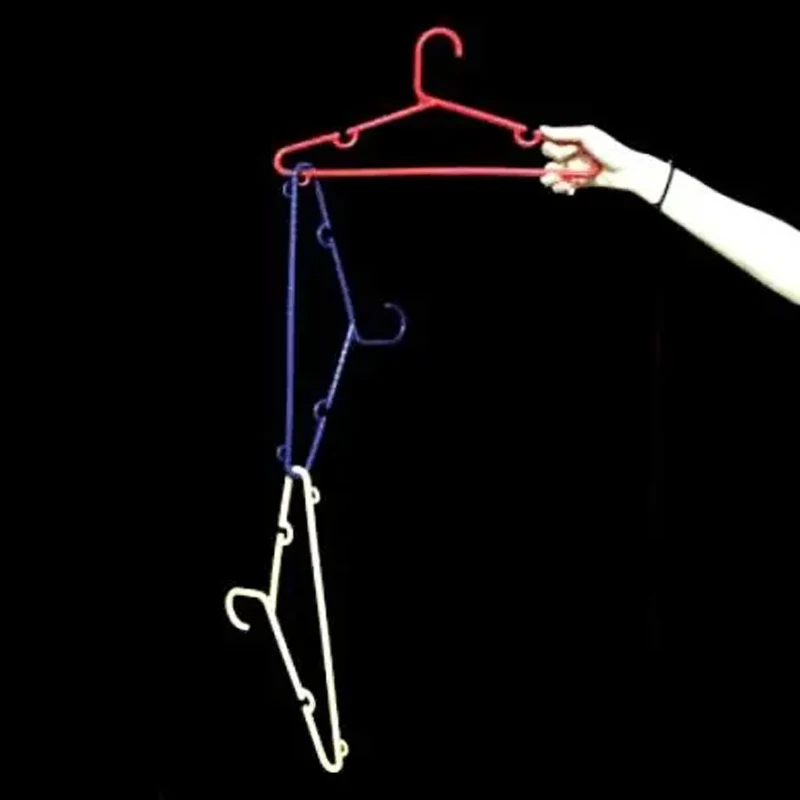 Multicolor Plastic Clothes Hangers Magic Linking Coat hanger Magic Tricks Stage Illusions Gimmick Props Fun Mentalism Magia