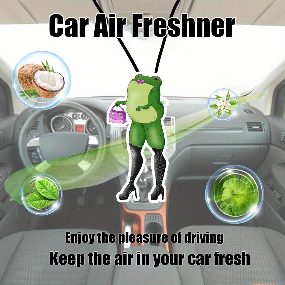 The lady in the frog paper can hang car fragrances - peerless fragrance decoration, rearview mirror interior, vent pendant