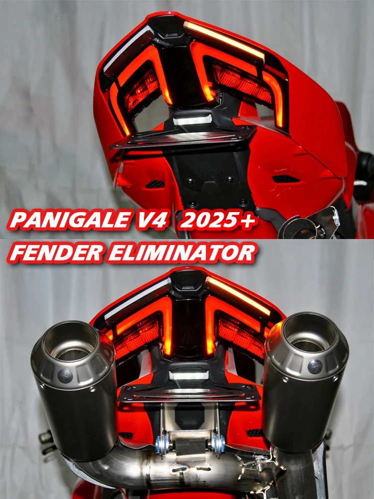 Panigale V4 2025, Tail Tidy für DUCATI Panigale/Streetfighter V4/S V2 2025, Fender Eliminator, Plug-and-Play-Kennzeichenhalter