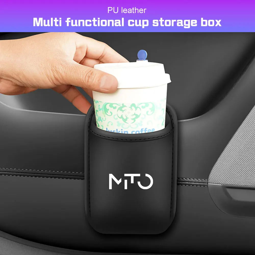 Leather Car Water Cup Storage Box For Alfa Romeo Mito 147 8C 166 159 Giulia Giulietta Door Seat Back Drinks Holder Accessories
