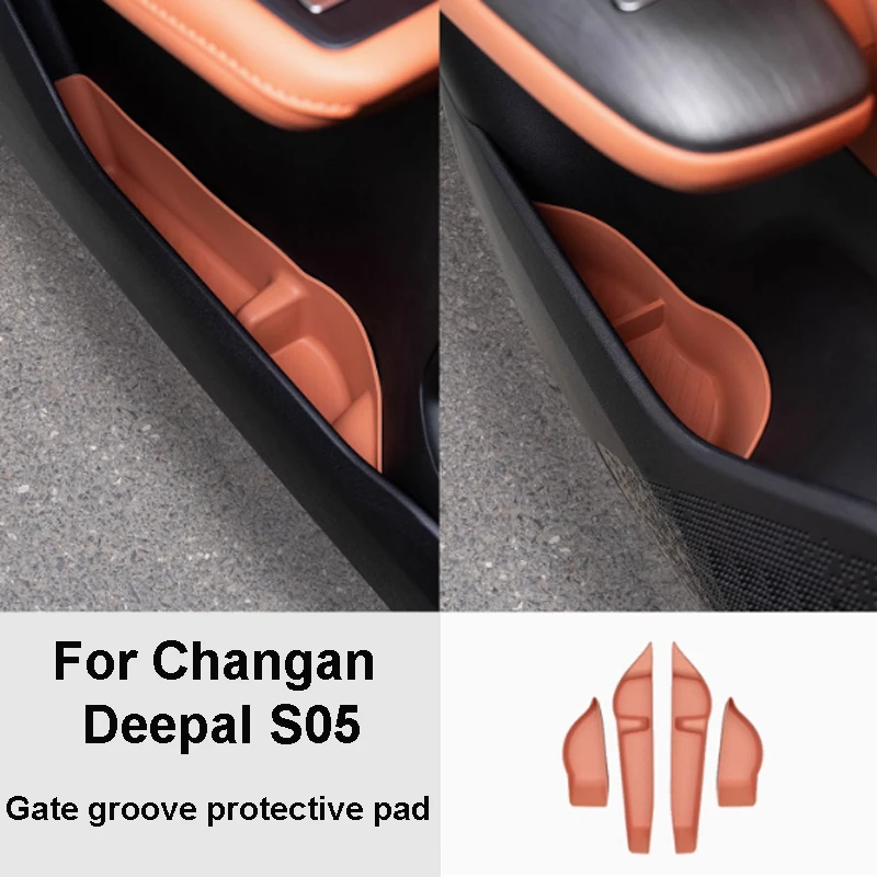 

For Changan Deepal S05 2024-2025 Car Silicone Protective Pad Door Storage Box Waterproof Anti Fouling Damping Accessories