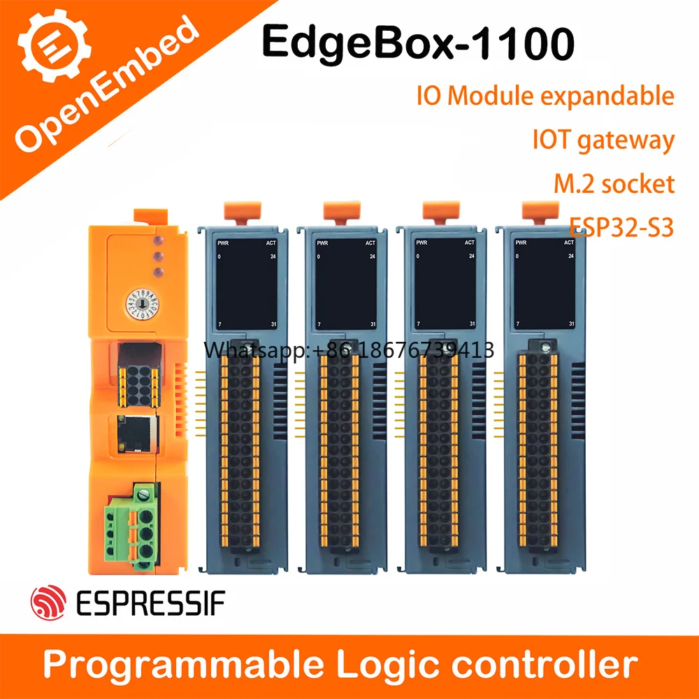 PLC Programmable Logic Controller IO Expansion RS485 WiFi Cellular 4G LTE Lora Nano SIM Card Support VS Code IDE PLC Controller
