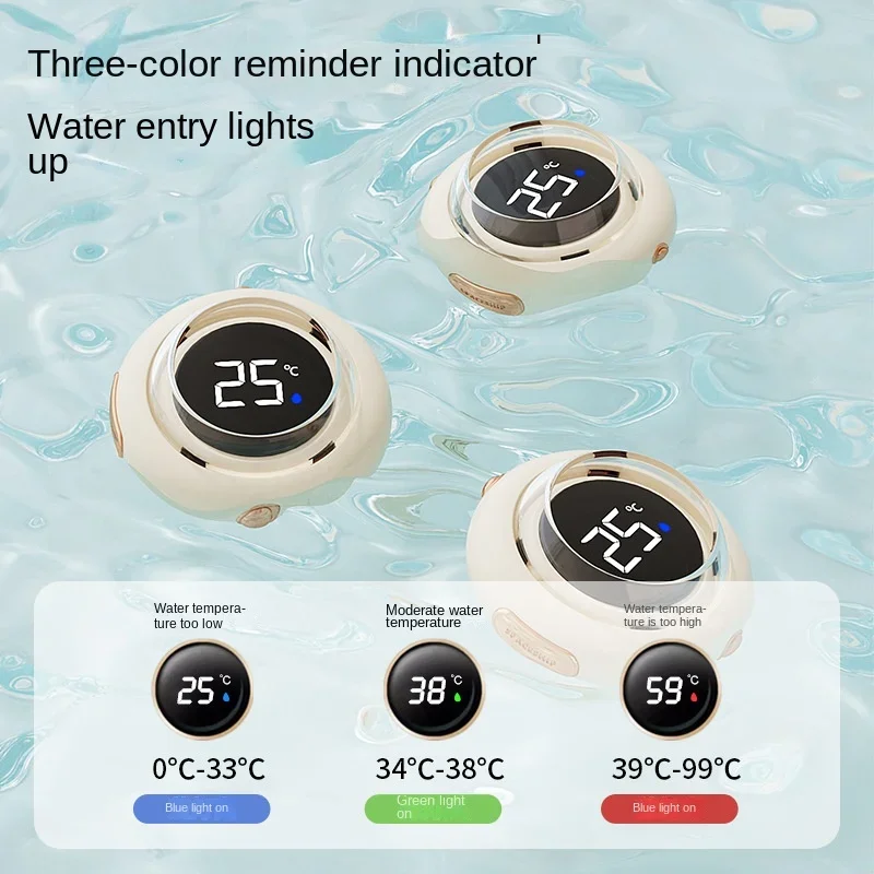 

Baby Bath Thermometer Digital Display Floating Toys Spaceship Styling Water Temperature Gauge for Newborns