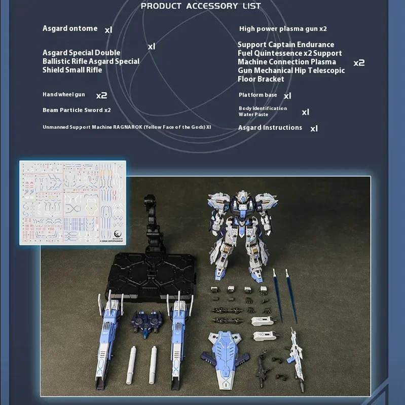 EDDAS Modell MG 1/100 Modellbausatz Asgard Alloy Joints Assemlby Actionfiguren Roboter Plastikmodellbausätze Hobby Maßgeschneidertes Spielzeug für Kinder