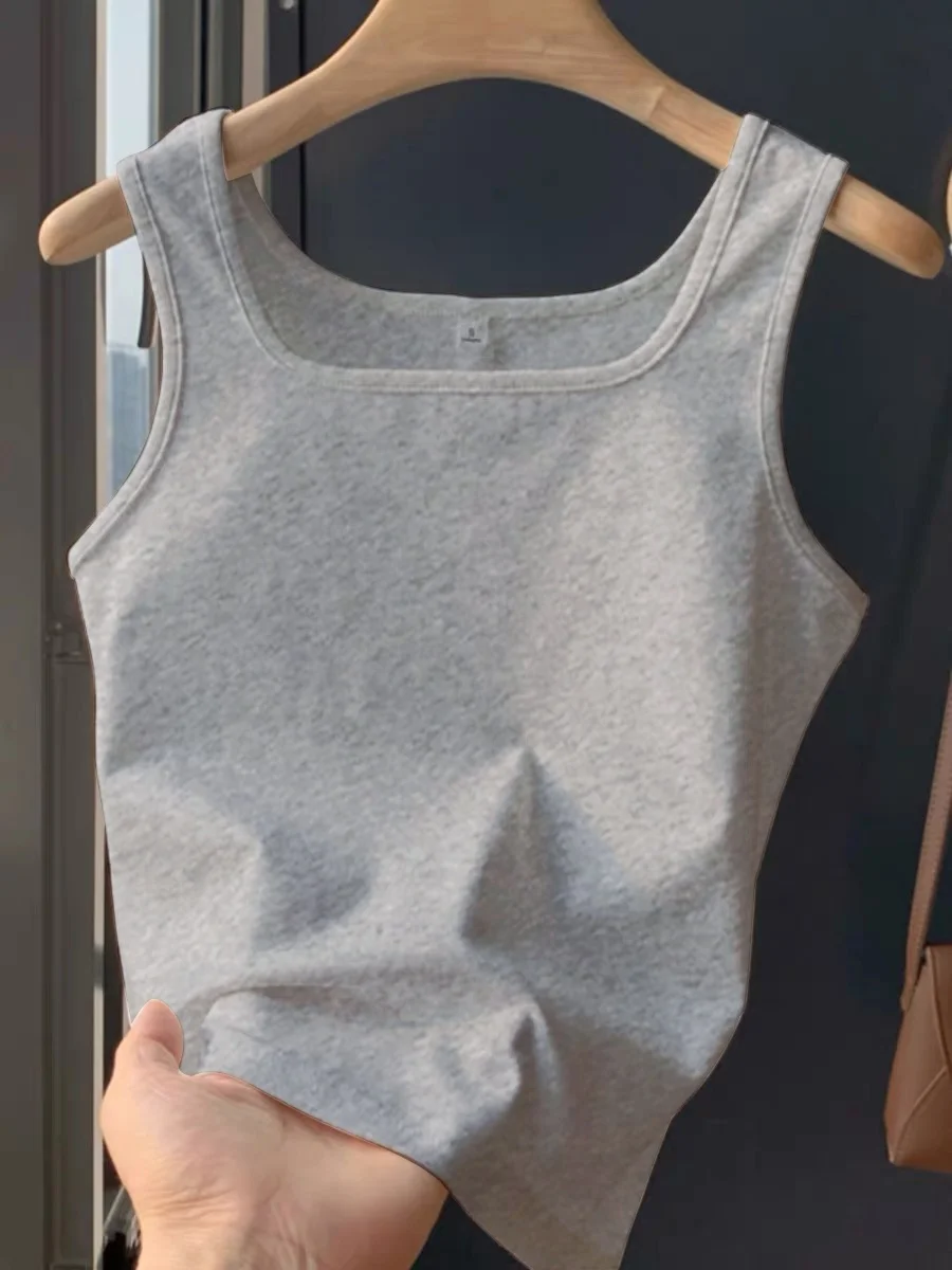 Regata feminina de algodão slim fit Svel U-Ne camada base versátil irt para todas as estações e ocns plus size