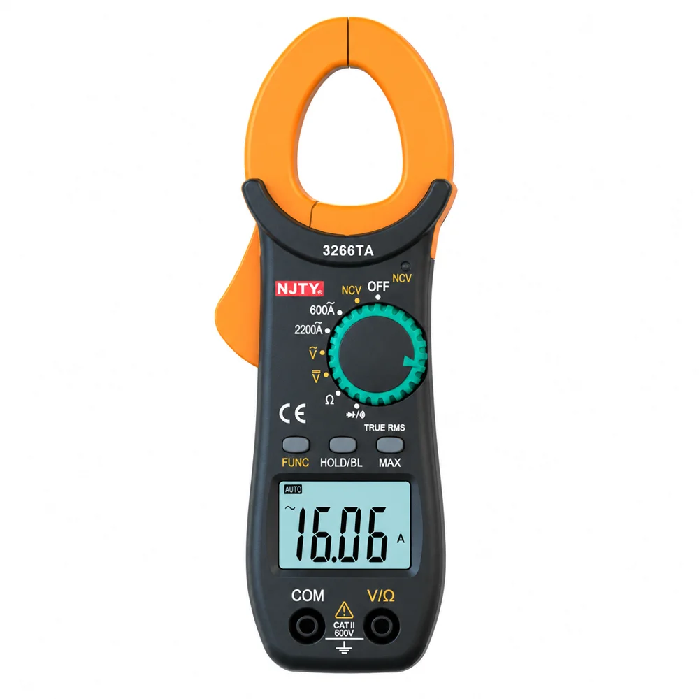Digital Clamp Meter Auto-Ranging Multimeter Current Voltage Resistance Diode Continuity Tester