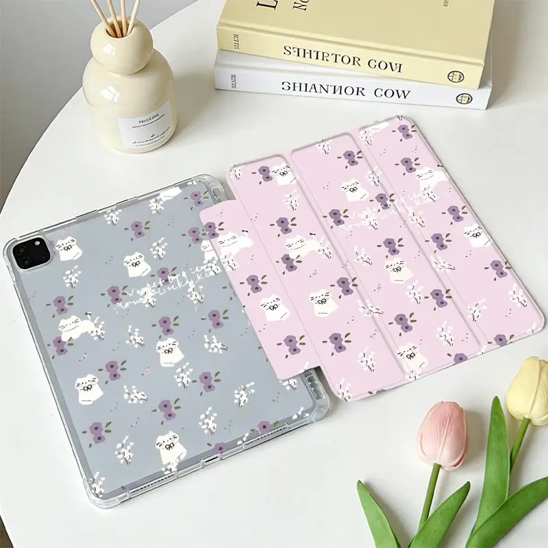 Tri‑Fold Stand TPU Shockproof Flip Cover For Xiaomi Pad 5/5Pro 6/6Pro 11 inch Redmi Pad SE 11 Xiaomi Pad 7/7Pro 8/8Pro 11.2
